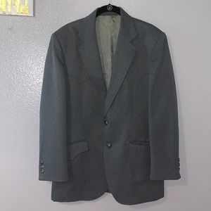 Circle S Western Grey sports coat 2 Button Blazer Ranch Western Wear 40R